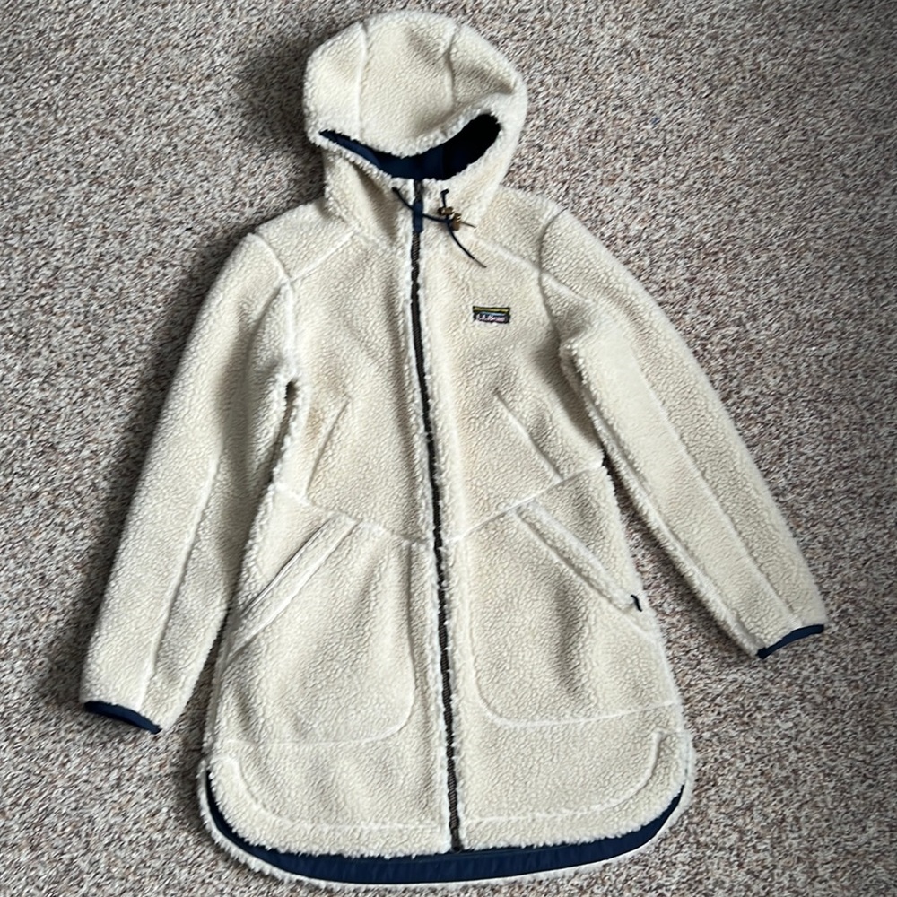 LL Bean Mountain Pile Fleece - Natural S Reg